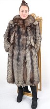 US5262 SILVER FOX FUR COAT