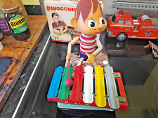 Rosko Nomura  Japan Pinocchio automaton  vtg 1950s tin toy battery operated