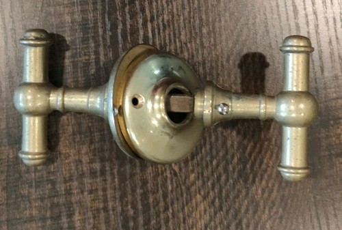 Vintage brass door knobs - brass,