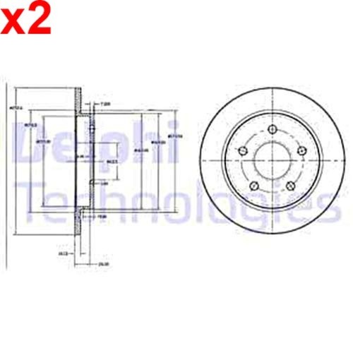 Brake disc delphi fits - 2x,