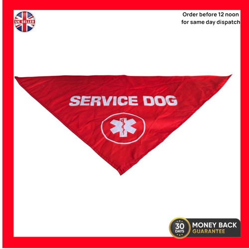 Service dog bandana red - service, –