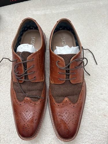 Mens brogue shoes two tone