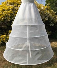 4 HOOP A Line Wedding Dress Bridal Bridesmaid Prom Crinoline, Petticoat UK 4-14