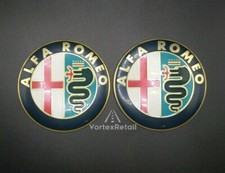 2X 74mm ALFA ROMEO EMBLEM