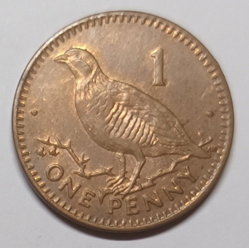 Gibraltar one penny coin - 1p,