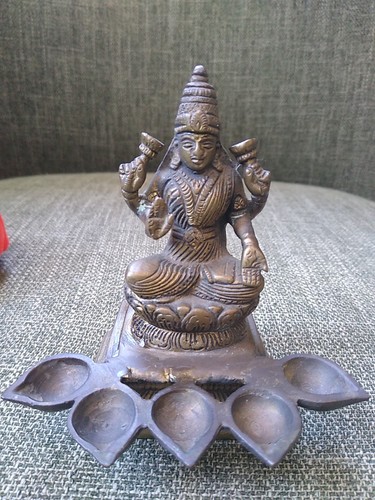 Vintage brass hindu goddess - vintage,