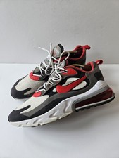 Men's Nike Air Max 270 React Black Iron Grey University Red Trainers UK Size 10