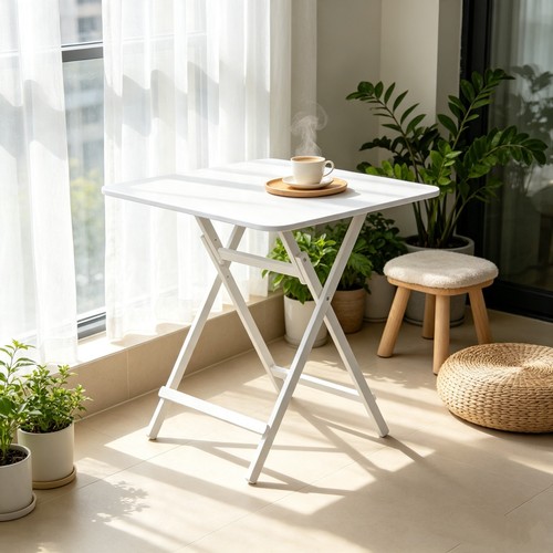 White folding table foldable - table,