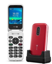 Doro 6820 Big Button Phone 4G Unlocked Red & White (with cradle) FAST FREE POST