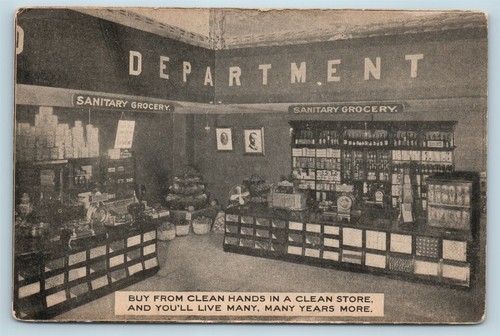 Advertising postcard sanitary - advertising,