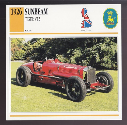 1926 sunbeam tiger v12 - sunbeam, land