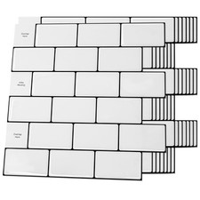 Art3d Backsplash Tile for Kitchen Peel and Stick, 10-Sheet Stick on Subway Tiles