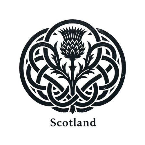 Celtic thistle sticker - celtic,