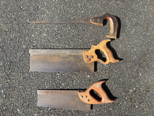 Vintage Hand Saws x 3 Old Wood