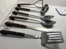 Vintage Prestige Style Wooden Handle Kitchen Cooking Utensils made in Japan