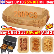 200PCS Air Fryer Liner Disposable Paper Liner Non Stick Parchment for Ninja Dual