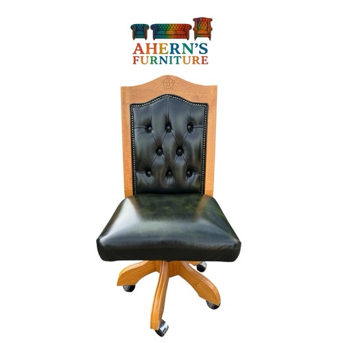 Antique green leather - antique,