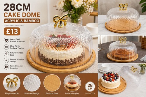 28cm cake dome cover - dome, acrylic