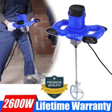 Electric Plaster Paddle Mixer Mortar Paint Cement Stirrer Whisk Drill 6 Gear UK