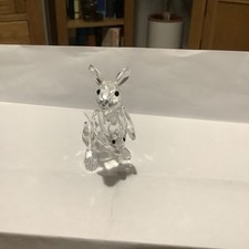 SWAROVSKI CRYSTAL KANGAROO WITH JOEY  RETIRED RARE