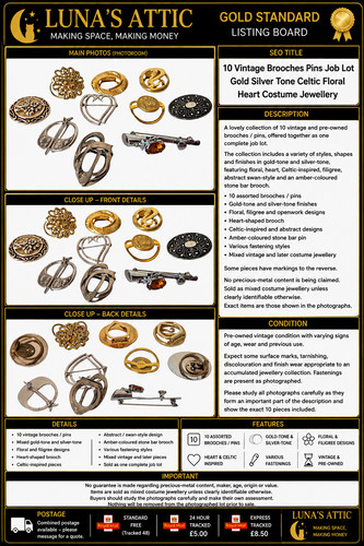 Vintage brooches pins job - vintage,