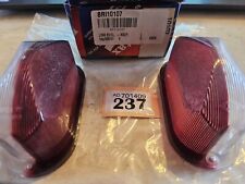 PAIR BRITAX RED / CLEAR SIDE MARKER LAMP LENS - 10107 - OLD COMMERCIAL & TRAILER
