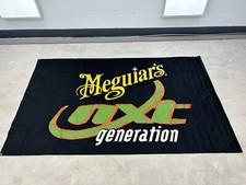 Rare genuine XL Meguiars NXT generation garage banner detailing workshop valet