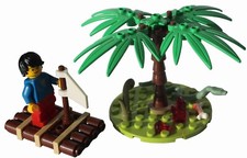 Lego  Minifigure Boy with Raft