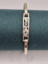 Rennie Mackintosh Sterling Silver Bangle with Blue Topaz Stone