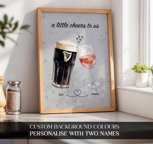 Guinness rose wine poster - rose,