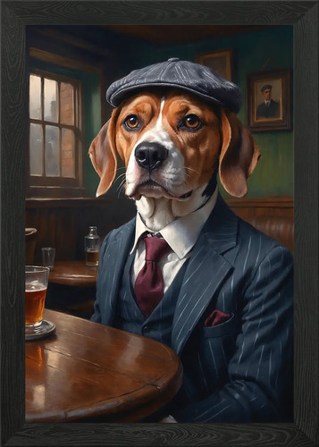 Beagle dog suit at the - in,