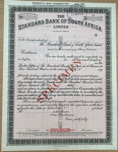 Rare standard bank - rare, 1962