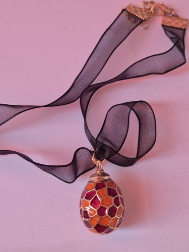 Pretty multi colour enamel egg - pretty,