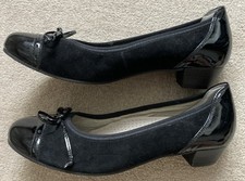 Gabor Black Suede and Patent