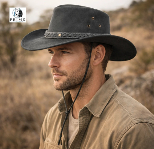 Real leather cowboy hat mens - real,