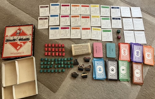 Vintage monopoly 1940s no - monopoly,