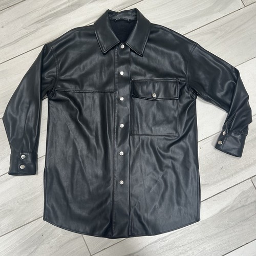 Zara faux leather - faux, black