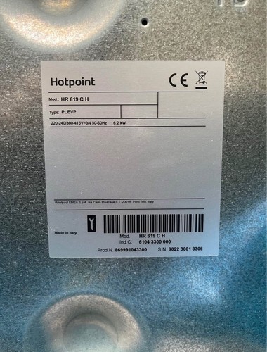 Hotpoint 58cm zone knob - zone,