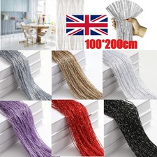 Hanging Beaded Curtains String Curtain Panels Door Fly Screen Room Divider Net