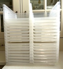 16X STRATA clear Plastic Shoe Storage Stackable Organiser Rack Pigeon-holes DIY