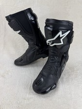 Alpinestars SMX Motorcycle Boots EU 44 UK 9.5 Black CE Certified Racing Boots