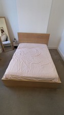 Ikea Malm Double Wooden Bed