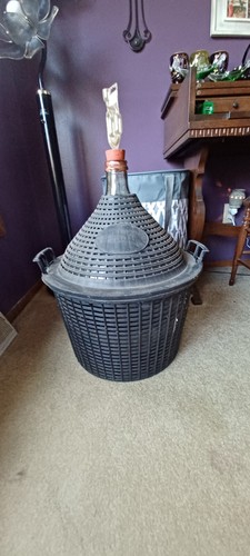 Vintage italian clear demijohn - clear,