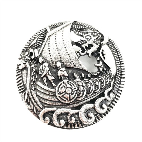 Viking long ship - ship, pin