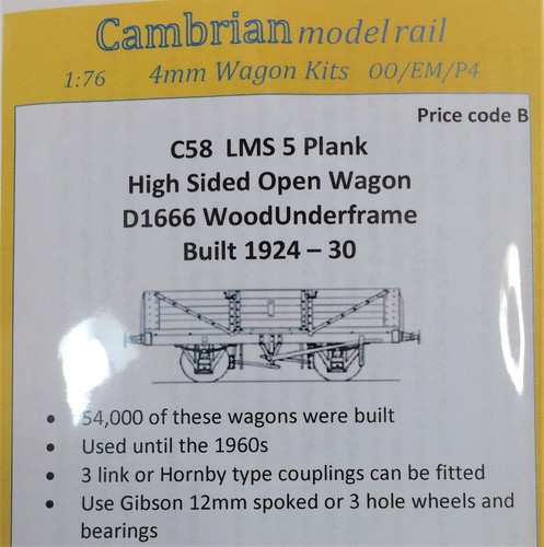 Cambrian modelrail c058 lms - modelrail,, c058,