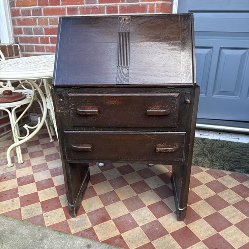 Art deco solid oak writing - solid,