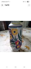 Poole Pottery Peanut Vase ?40. 8"  Floral Great Condition, So Pretty
