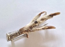 Antique stirling Silver Grouse Foot | ward brothers Brooche/ Kilt pin