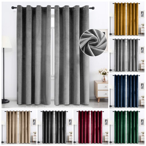 Thick velvet blackout curtains - thick,