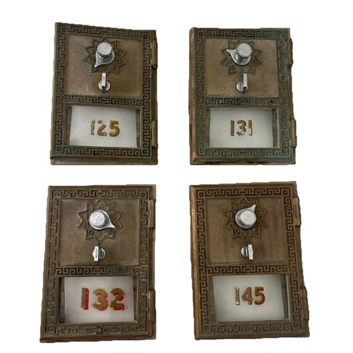 Antique brass post office - brass,